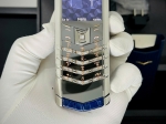 Vertu Signature S Pure Silver Blue Aligator Diamond